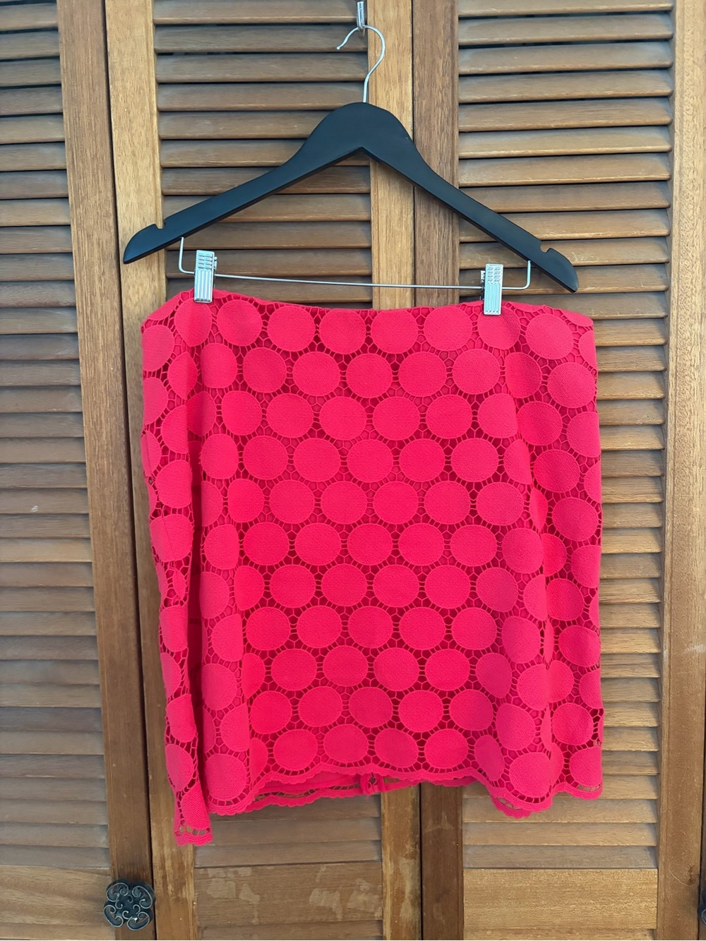Boden hot pink Circle Lace Mini Skirt. Fully lined 100% cotton. Size 14.